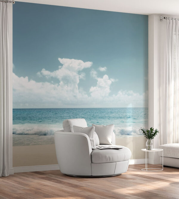 Blauwe lucht met wolken Fotobehang Blauwe lucht met wolken