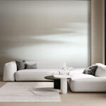 Fotobehang Serene golven in abstract ontwerp.