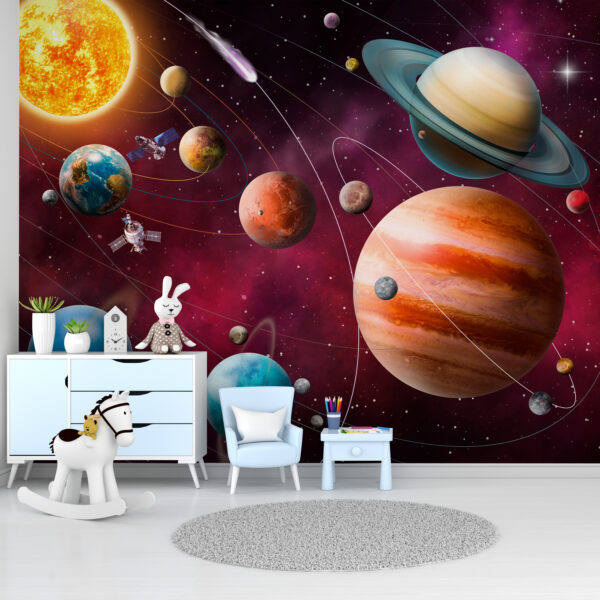 Blauwe planeet in de ruimte Fotobehang Blauwe planeet in de ruimte