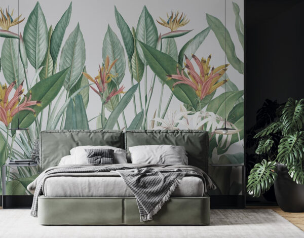 Fotobehang Tropische planten in levendige harmonie