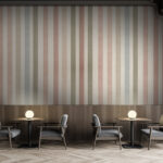 Fotobehang Pastel verticaal strepenpatroon.