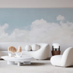 Fotobehang Witte wolk in de lucht