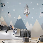 Fotobehang Satelliet in de lucht