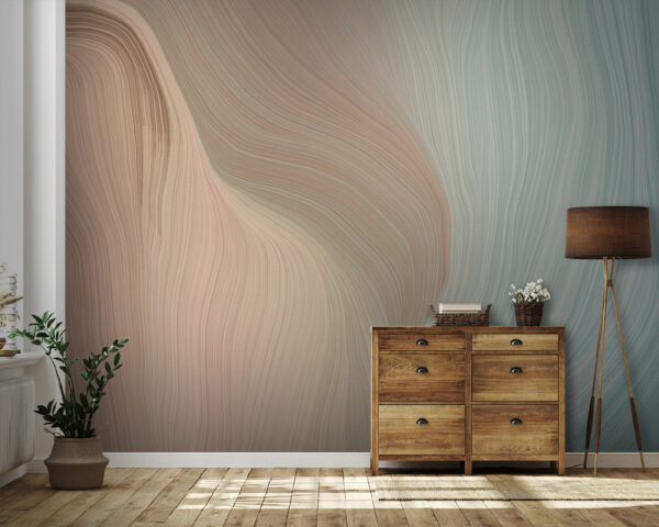 Abstract pastel golfpatroon Fotobehang Abstract pastel golfpatroon