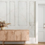 Fotobehang Elegante wit marmeren wand