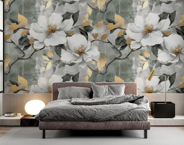 Delicate bloemen met artistieke flair Fotobehang Delicate bloemen met artistieke flair