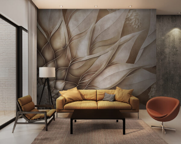 Ingewikkeld geometrisch bloempatroonontwerp Fotobehang Ingewikkeld geometrisch bloempatroonontwerp