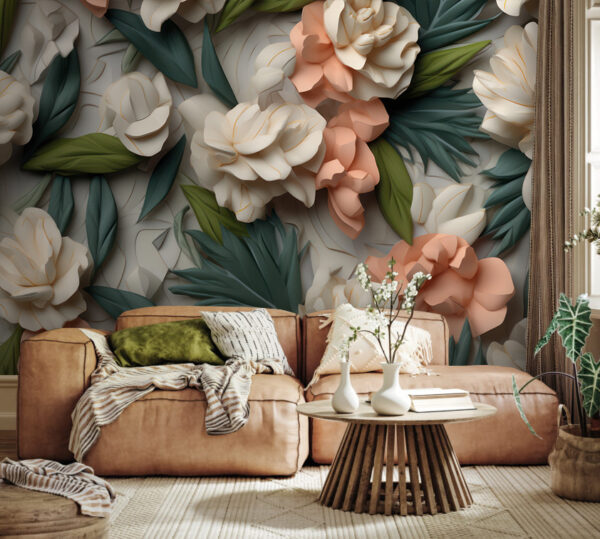 Floraal ontwerp met ingewikkelde details Fotobehang Floraal ontwerp met ingewikkelde details