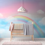 Fotobehang Witte wolk in de lucht
