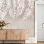 Fotobehang Elegant palmbladerenpatroon