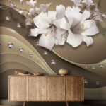 Fotobehang Elegante bloemen met subtiele accenten