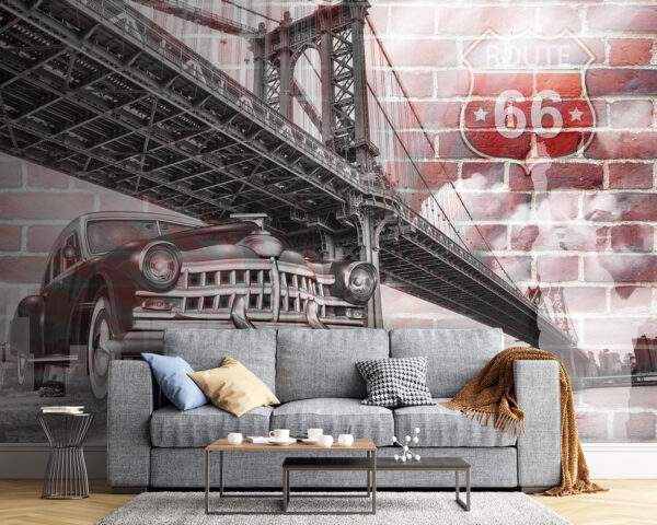 Wall murals Bridge over a river Fotobehang Wall murals Bridge over a river