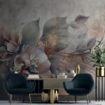 Fotobehang Delicate bloesems met zachte tinten.