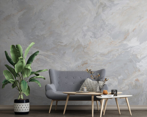 Golven met een bleke marmeren textuur Fotobehang Golven met een bleke marmeren textuur