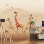 Fotobehang Giraffe met lange nek