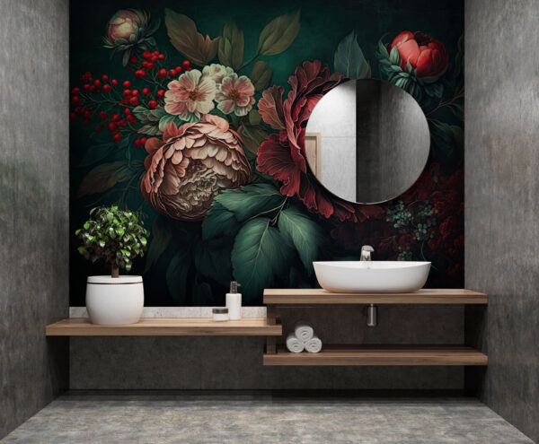 Elegante bloemen met rijke kleuren Fotobehang Elegante bloemen met rijke kleuren