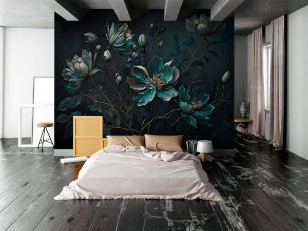 Elegant bloemenboeket met levendige kleuren Fotobehang Elegant bloemenboeket met levendige kleuren