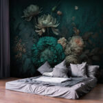 Fotobehang Bloemenkunstwerk met delicate bloemblaadjes.