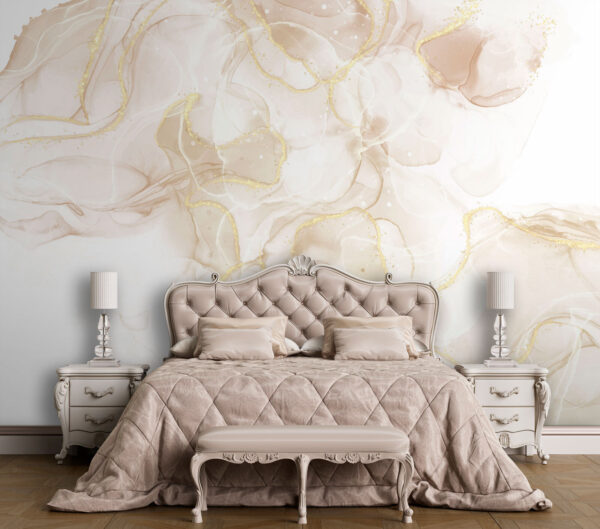 Elegante swirls met subtiele glans Fotobehang Elegante swirls met subtiele glans