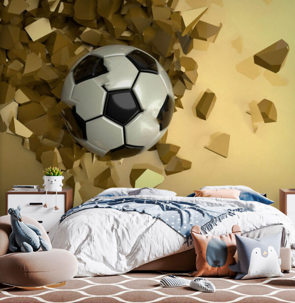Zwart-witte voetbal Fotobehang Zwart-witte voetbal