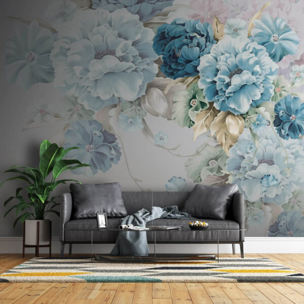 Pastelbloesems in artistiek arrangement Fotobehang Pastelbloesems in artistiek arrangement