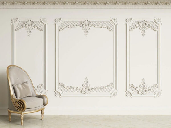 Witte deur met een wit frame Fotobehang Witte deur met een wit frame