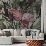 Fotobehang Levendige botanische compositie in de natuur