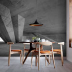 Fotobehang Betonnen kamer met kolommen