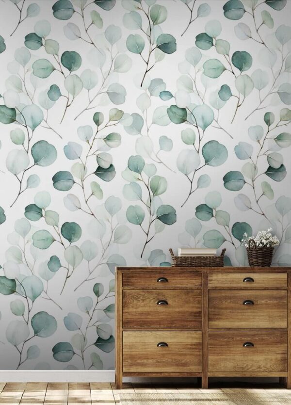 Witte bloem op een tak Fotobehang Witte bloem op een tak