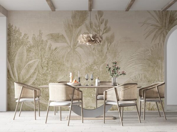 Wall murals Drawing of plants and plants Fotobehang Wall murals Drawing of plants and plants