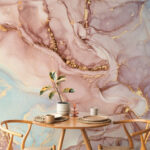 Fotobehang Abstract marmerpatroon met glinstering