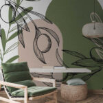 Fotobehang Tekening van een plant