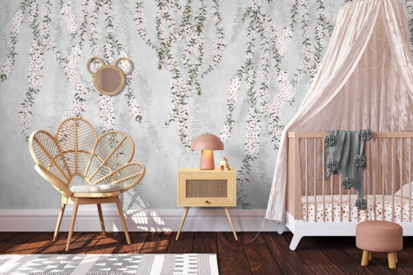 Behang met bloemen Fotobehang Behang met bloemen