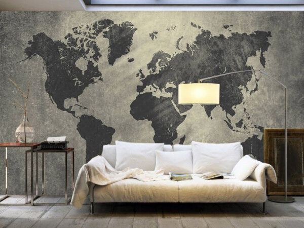 Kaart van Noord-Amerika Fotobehang Kaart van Noord-Amerika
