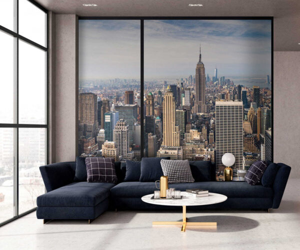 Skyline van New York City panorama Fotobehang Skyline van New York City panorama