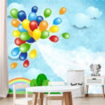 Fotobehang Groene ballon met reflectie