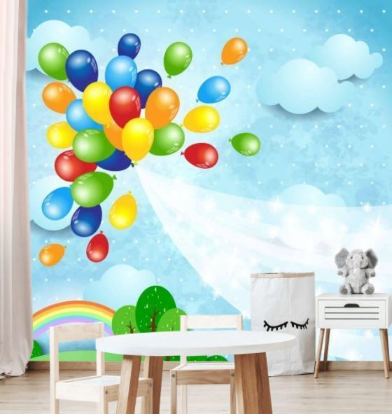 Groene ballon met reflectie Fotobehang Groene ballon met reflectie