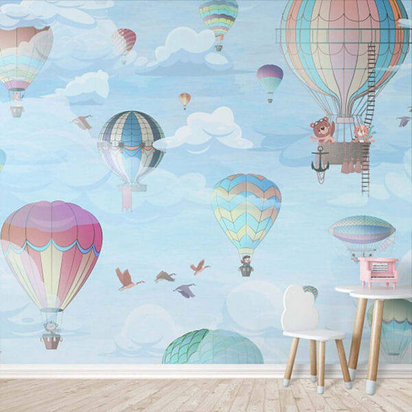 Patroon van heteluchtballonnen Fotobehang Patroon van heteluchtballonnen