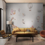 Fotobehang Spotprent van een nijlpaard