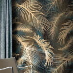 Fotobehang Patroon van palmbladeren