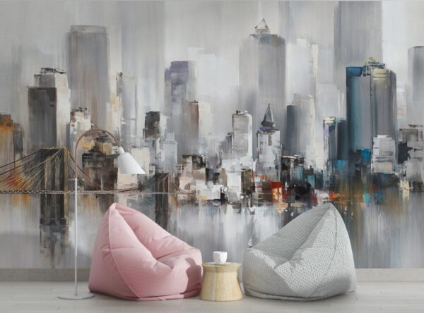 Glazen driehoekig object met een witte achtergrond Fotobehang Glazen driehoekig object met een witte achtergrond