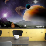 Fotobehang Planeten en sterren in de ruimte