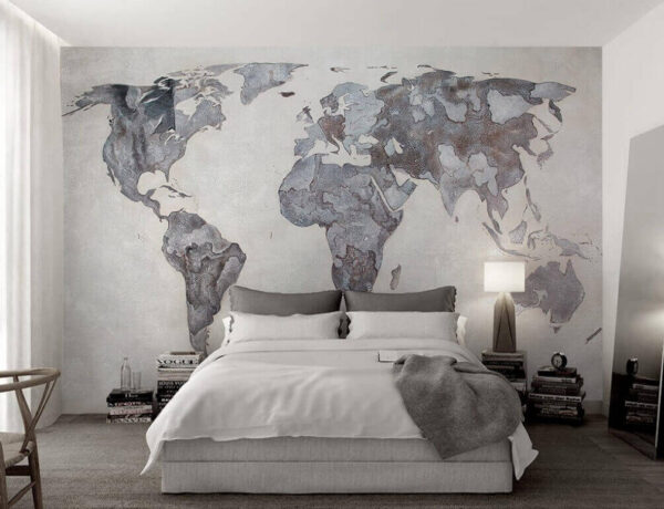 Kaart van de wereld Fotobehang Kaart van de wereld