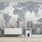 Fotobehang Beroemde monumenten over de hele wereld.