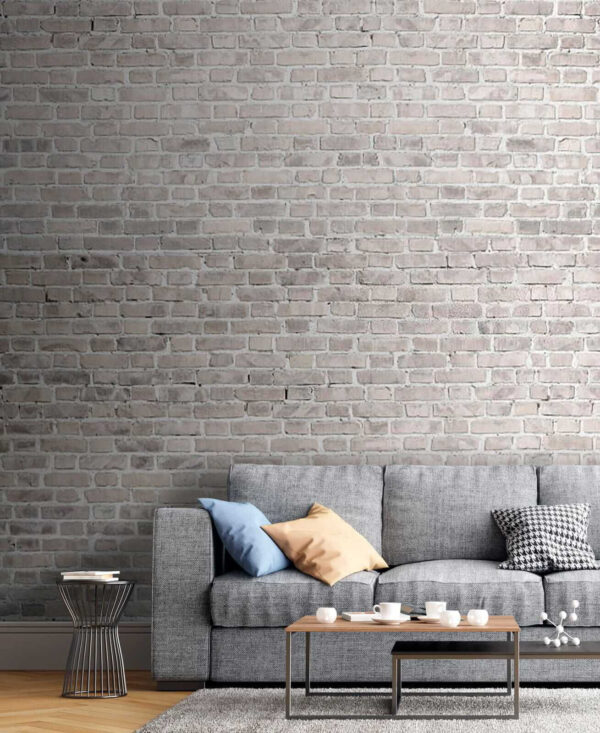 Witte bakstenen muur textuur achtergrond Fotobehang Witte bakstenen muur textuur achtergrond