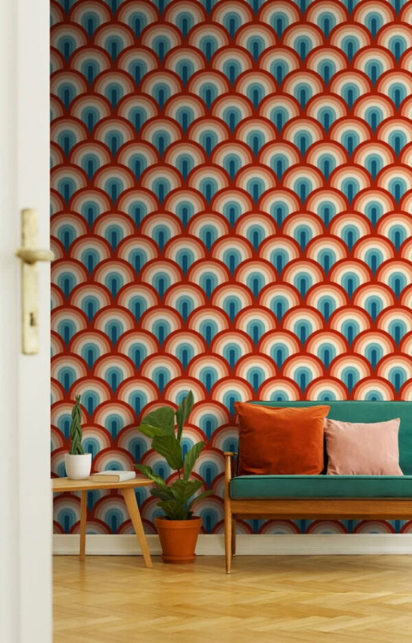 Patroon van kleurrijke cirkels Fotobehang Patroon van kleurrijke cirkels