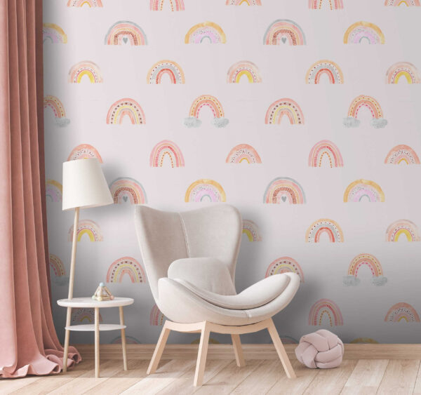 Tekening van een regenboog Fotobehang Tekening van een regenboog