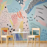 Fotobehang Kleurrijk abstract patroon met vormen
