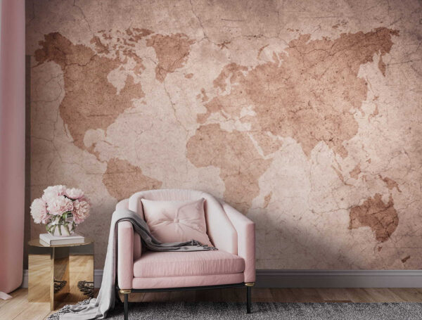 Kaart van de wereld Fotobehang Kaart van de wereld