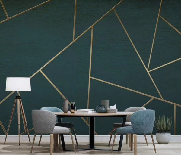 Geometrische lijnen op donkere getextureerde achtergrond Fotobehang Geometrische lijnen op donkere getextureerde achtergrond